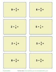 Division of fractions with whole numbers